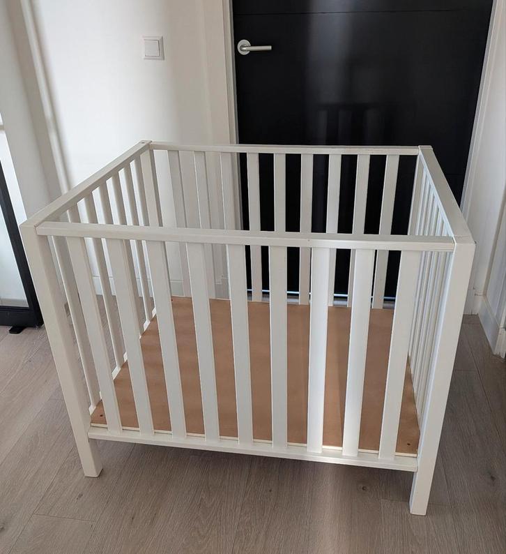 Witte box 98x78 cm met 3 verstelbare hoogtes, Kinderen en Baby's, Boxen, Gebruikt, Rechthoekig, In hoogte verstelbaar, Ophalen