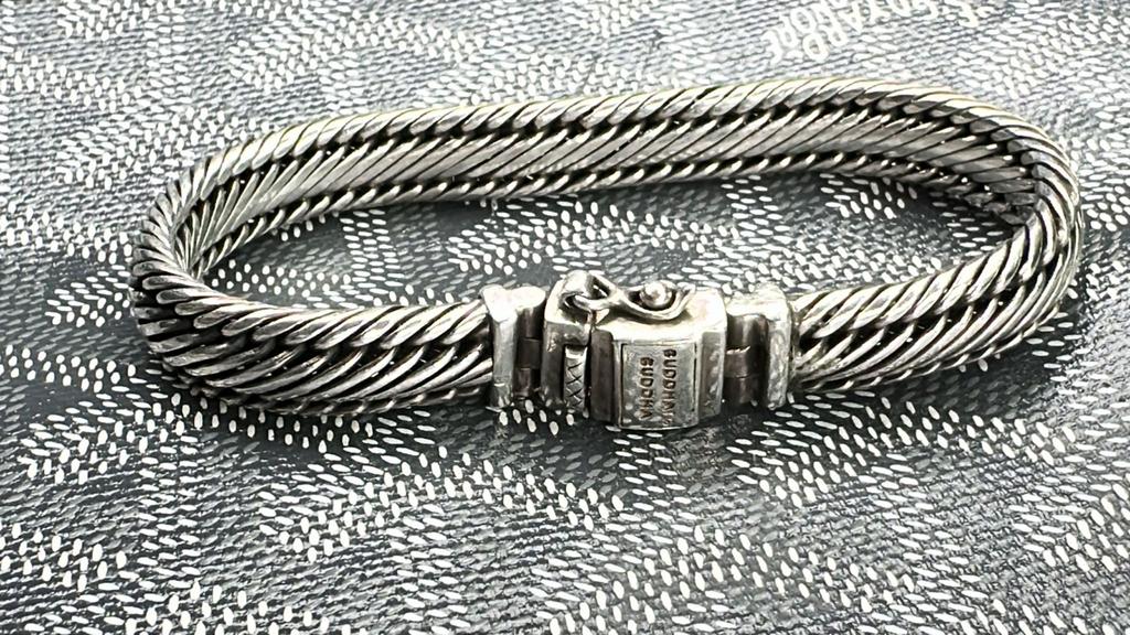 Buddha to Buddha armband, zilver 20cm, Ophalen of Verzenden, Gebruikt, Zilver