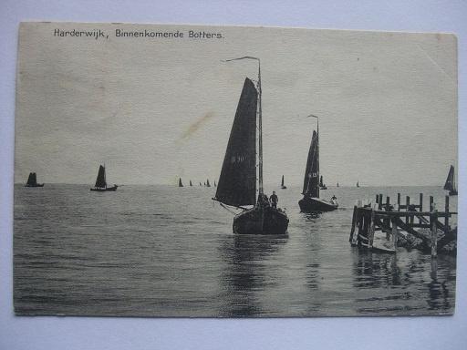 P195 Harderwijk - Binnenkomende botters - 1934, Verzenden, 1920 tot 1940, Gelopen, Gelderland