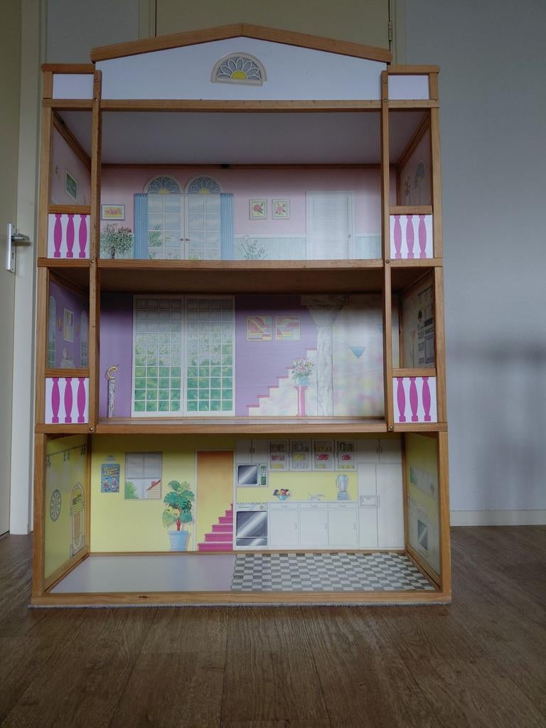 Vintage barbie huis poppenhuis, Kinderen en Baby's, Speelgoed | Poppenhuizen, Ophalen, Gebruikt, Poppenhuis