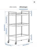 IKEA nissafors troley, Huis en Inrichting, Keuken | Keukenelementen, Ophalen, Minder dan 50 cm, Zwart, Zo goed als nieuw