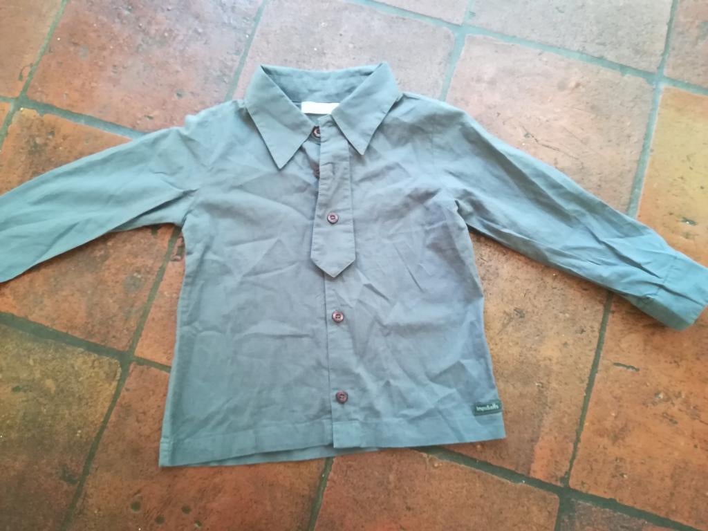 Mooi blousje, merk imps & elfs, maat 86. Grijs., Kinderen en Baby's, Babykleding | Maat 86, Zo goed als nieuw, Overhemdje of Bloesje