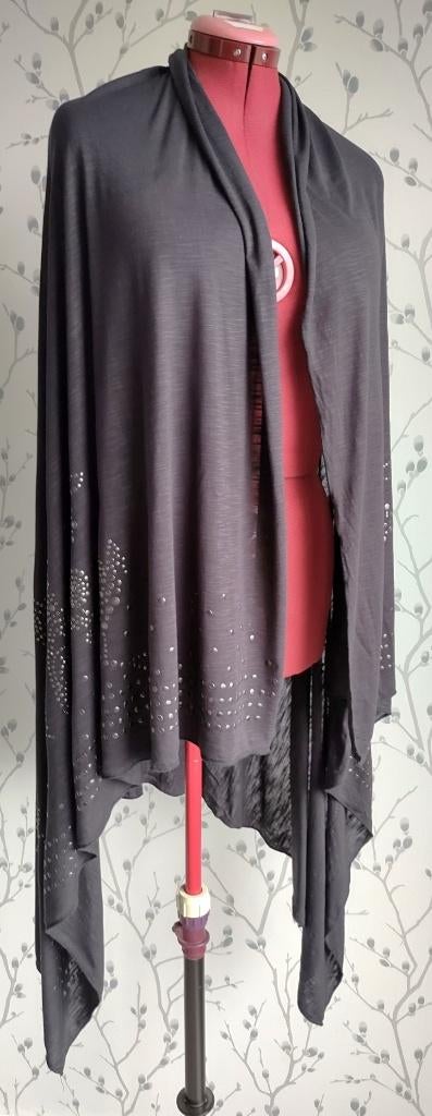 DIDI Grote Antraciet Omslagdoek/ Sjaal met studs, Maat 46/48 (XL) of groter, Didi, Ophalen of Verzenden, Zo goed als nieuw