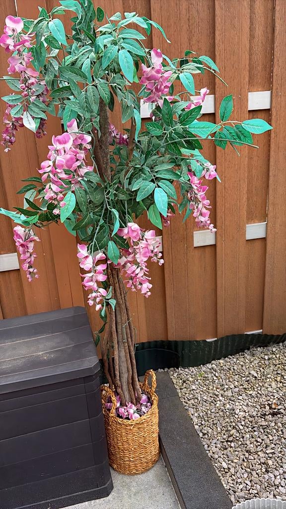 Kunstplant Roze Wisteria, binnen of buiten gebruik, Ophalen, Gebruikt, Binnen