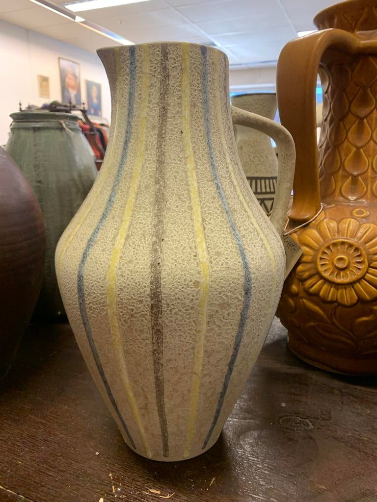 Strehla vaas 4235/4 - Vintage keramiek kan, Ophalen of Verzenden