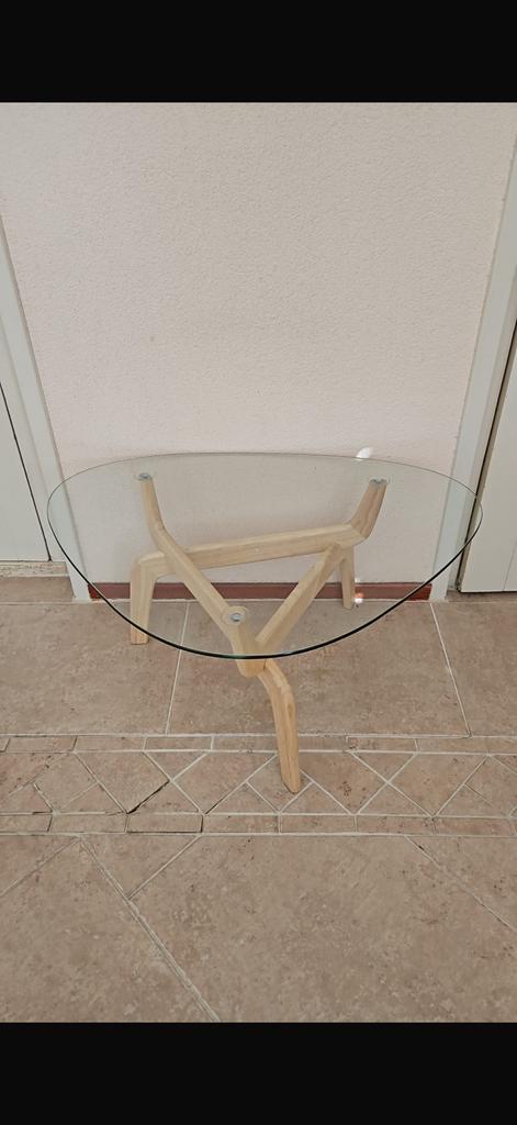 Glazen salontafel, Huis en Inrichting, Tafels | Salontafels, Ophalen, 100 tot 150 cm, 50 tot 75 cm, Nieuw