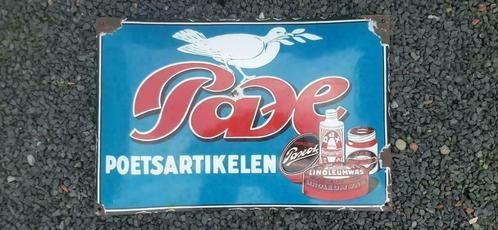 Origineel antiek emaille reclame bord - Pax Poetsartikelen, Verzamelen, Merken en Reclamevoorwerpen, Gebruikt, Reclamebord, Ophalen of Verzenden