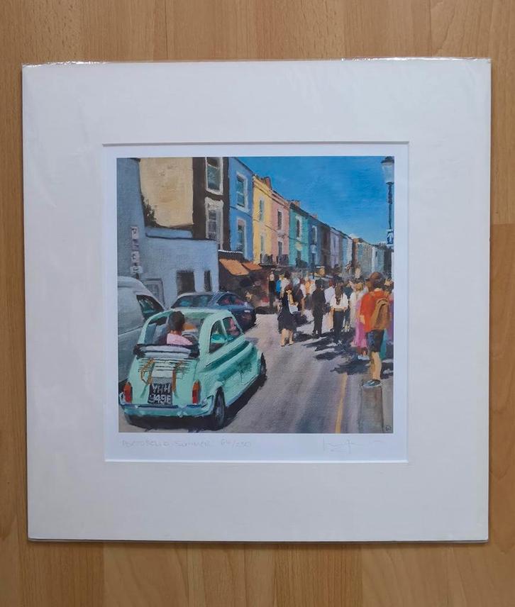 Limited Edition – “Portobello Summer” van Lesley Davison, Antiek en Kunst, Kunst | Litho's en Zeefdrukken, Ophalen
