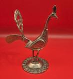 Oud metalen cohlpotje pauw, Antiek en Kunst, Ophalen of Verzenden