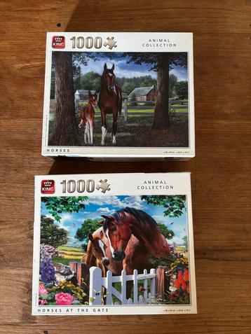 2 Puzzels - 1000 Stukjes - Paarden €5,- beschikbaar voor biedingen