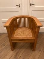 Vintage art deco stoel, Huis en Inrichting, Stoelen, Ophalen, Gebruikt, Bruin, Eén