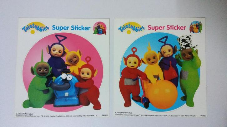 Teletubbies BBC 1996 Ragdoll super sticker tekenfilm, Verzamelen, Stickers, Zo goed als nieuw, Overige typen, Ophalen of Verzenden