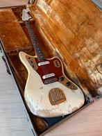 Zeldzame 1964 Fender Jaguar Olympic White/Golden Hardware, Ophalen of Verzenden, Gebruikt, Solid body, Fender