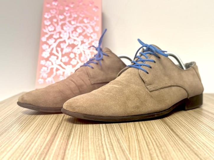 Italiaans Model Suede Veterschoenen (Maat 41), Kleding | Heren, Schoenen, Zo goed als nieuw, Veterschoenen, Overige kleuren, Ophalen of Verzenden