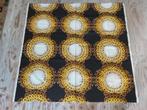 Vintage retro stof in geel bruin grafisch jaren 70 NIEUW, 120 cm of meer, Geel, Nieuw, Ophalen of Verzenden