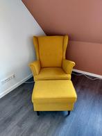 Mooie gele Ikea Strandmon met voetenbankje, Huis en Inrichting, Fauteuils, Ophalen, Zo goed als nieuw