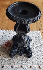 Robuuste zwarte brocante kandelaar, Antiek en Kunst, Ophalen of Verzenden