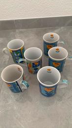 Beker glazen met motief set 6x, Glas of Glazen, Nieuw, Ophalen of Verzenden, Glas