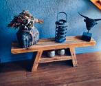 Oud houten bankjes / side tables / krukjes. Nieuw !, Ophalen, 100 tot 150 cm, Nieuw, 25 tot 50 cm