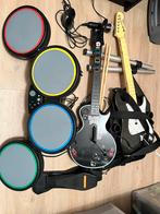 Guitar Hero gitaar en rockband set voor xbox 360. Zond spel., Ophalen, Muziek, Gebruikt, 3 spelers of meer