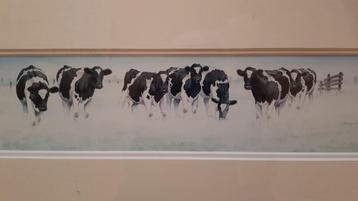 Wiebe Van Der Zee Bij de Pinken 1993 Schilderij Aquarel  beschikbaar voor biedingen