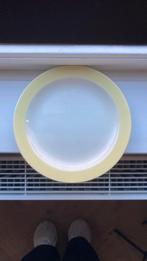 Ontbijtbord Royal sphinx regout pastel geel gele rand, Ophalen of Verzenden