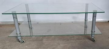 Glazen salontafel 37 x 100 x 60 cm beschikbaar voor biedingen