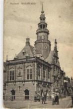 Stadhuis, Bolsward - volk fiets - 1921 gelopen, Gelopen, Ophalen of Verzenden, Friesland, 1920 tot 1940