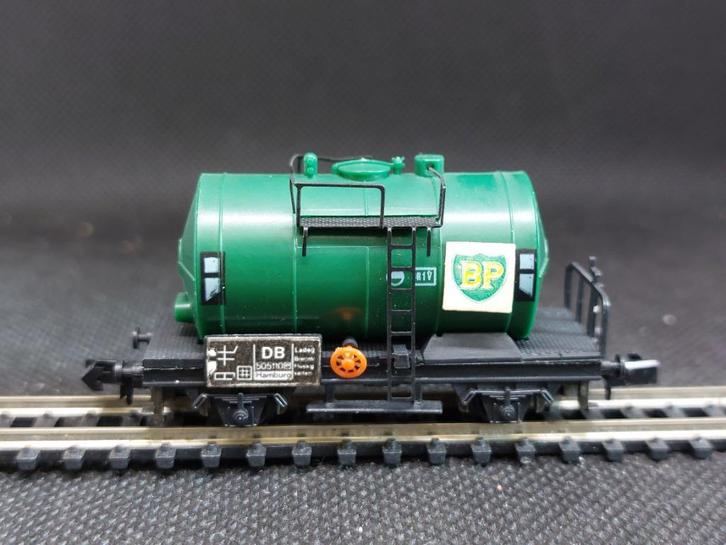 Arnold 4522 - 2-assige ketelwagen 'BP' (14456), Hobby en Vrije tijd, Modeltreinen | N-Spoor, Gebruikt, Wagon, Gelijkstroom, Arnold
