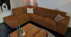 Mooie hoekbank in cognac kleur, Huis en Inrichting, Banken | Bankstellen, Ophalen, Gebruikt, Hoekbank, Vierpersoons of meer
