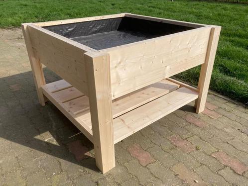 Moestuinbak, Tuin en Terras, Bloembakken en Plantenbakken, Nieuw, Hout, Binnen, Balkon, Tuin, 60 cm of meer, 100 cm of meer, Vierkant