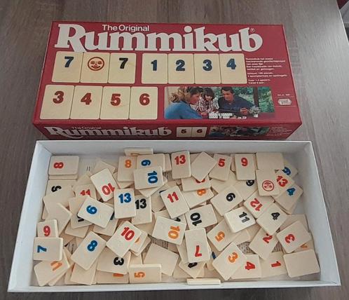 RUMMIKUB ORIGINAL GROTE STENEN, Hobby en Vrije tijd, Gezelschapsspellen | Overige, Zo goed als nieuw, Een of twee spelers, Drie of vier spelers