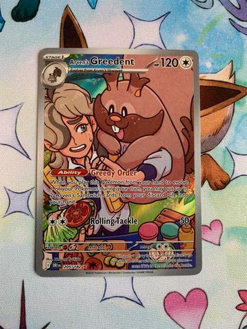 Arven’s Greedent AR, Pokemon Destined Rivals beschikbaar voor biedingen