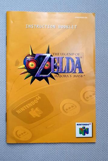 Majora's Mask Legend of Zelda boekje in mooie staat. N64