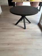 Ronde eettafel zwart, Huis en Inrichting, Tafels | Eettafels, Ophalen, Gebruikt, Rond, Vier personen