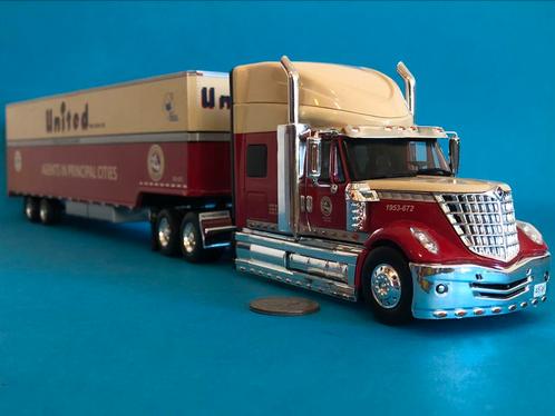 International Lonestar & volumetrailer United! Nieuw! KIJK!, Hobby en Vrije tijd, Modelauto's | 1:50, Nieuw, Bus of Vrachtwagen