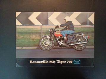 TRIUMPH Bonneville 750 / Tiger 750 brochure folder origineel beschikbaar voor biedingen