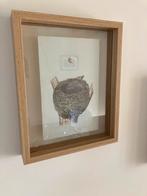 Lijst met vogel nest illustratie, Antiek en Kunst, Ophalen of Verzenden