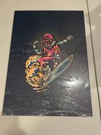 Displate Poster "Cat play surf in summer" NIEUW, Rechthoekig Staand, Nieuw, Ophalen of Verzenden, A1 t/m A3
