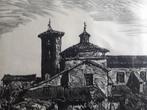 Hans van Dokkum, linoleumsnede, san Pietro Spoleto, Antiek en Kunst, Kunst | Etsen en Gravures, Ophalen