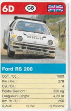 Kw4711 autokaartje 6d ford rs 200, Verzenden, Zo goed als nieuw, Auto's