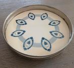 Vintage Tegelplateau met Zilveren Rand, Ophalen of Verzenden