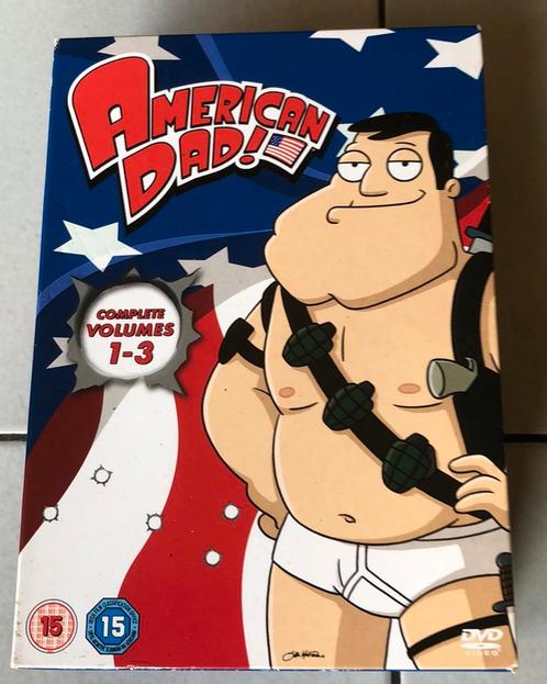 American Dad complete volumes 1 tot 3 op 9 dvd’s, Cd's en Dvd's, Dvd's | Tv en Series, Zo goed als nieuw, Komedie, Boxset, Vanaf 12 jaar