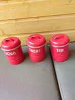 Voorraad bussen , merk Tyfoon vintage kitchen , kleur rood, Huis en Inrichting, Keuken | Potten en Pannen, Ophalen, Zo goed als nieuw