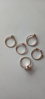 Set van Ringen met Edelstenen, Ophalen of Verzenden, Zo goed als nieuw, 17 tot 18, Met edelsteen