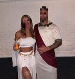Carnaval Koppel Kostuums Griekse God/Godin, Kleding | Dames, Carnavalskleding en Feestkleding, Carnaval, Maat 42/44 (L), Ophalen of Verzenden