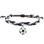 Gevlochten voetbal armbanden, Overige materialen, Zwart, Nieuw, Ophalen of Verzenden