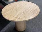Mooie Sidetable travertin - 70x70 cm kleine eettafel, Ophalen, Overige materialen, 50 tot 100 cm, Rond