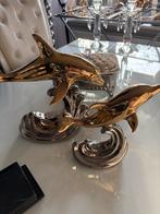 Bladgoud & Bronzen Beelden Set, Antiek en Kunst, Antiek | Porselein, Ophalen of Verzenden