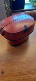 Rode houten Chinese rijstcontainer, Ophalen of Verzenden, Gebruikt